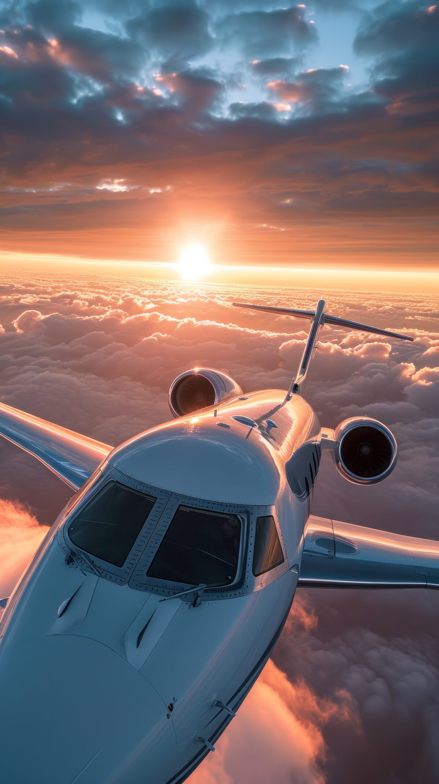 Samolot Jet na własny użytek przez całą podróż